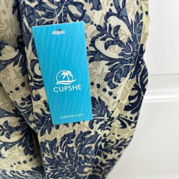 Cupshe NWT Mini V-Neck Sleeveless Paisley Smocked Waist Summer Dress - Picture 10 of 11